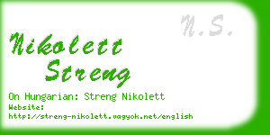 nikolett streng business card